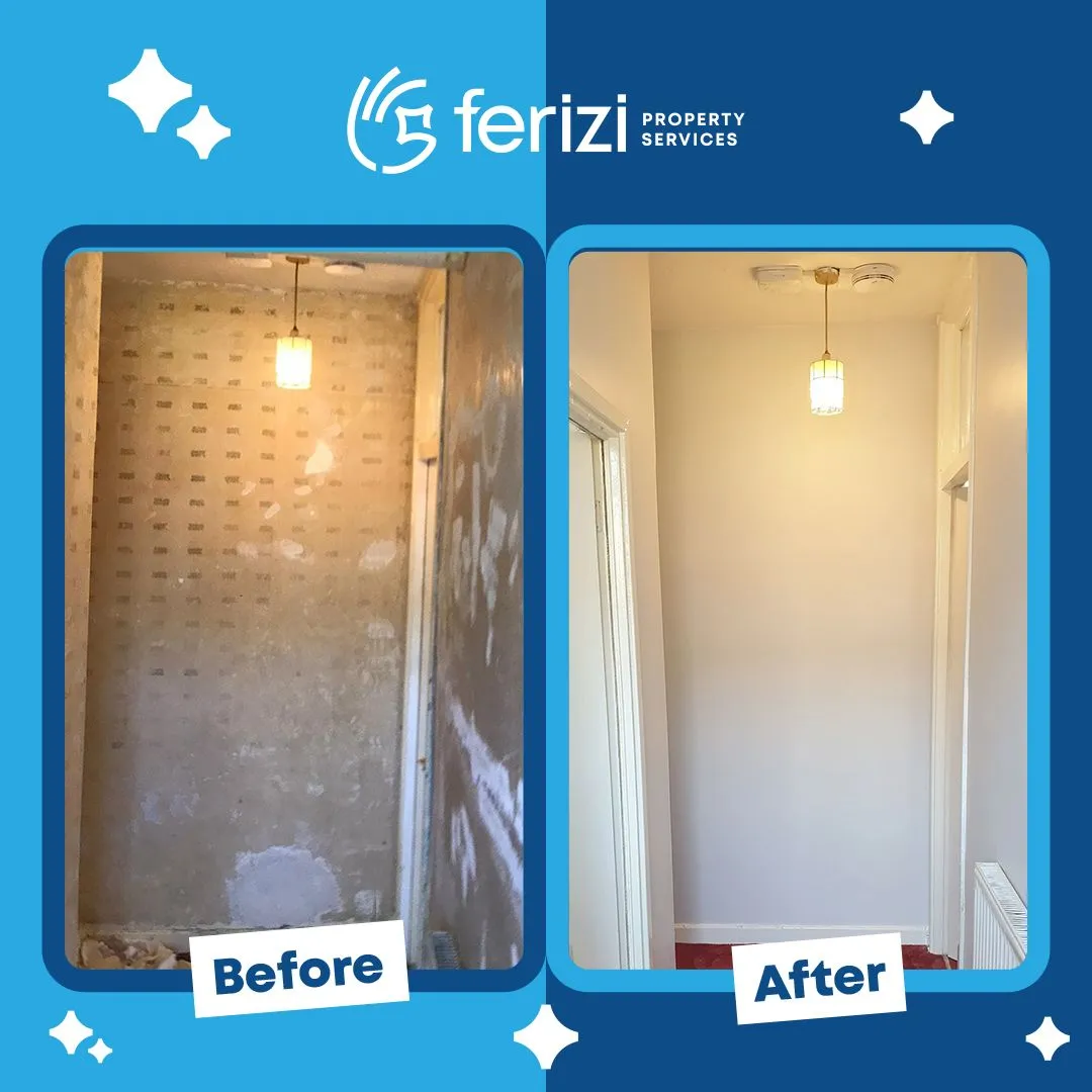 Before and after of a child's room in Westminster repainted in soft pink